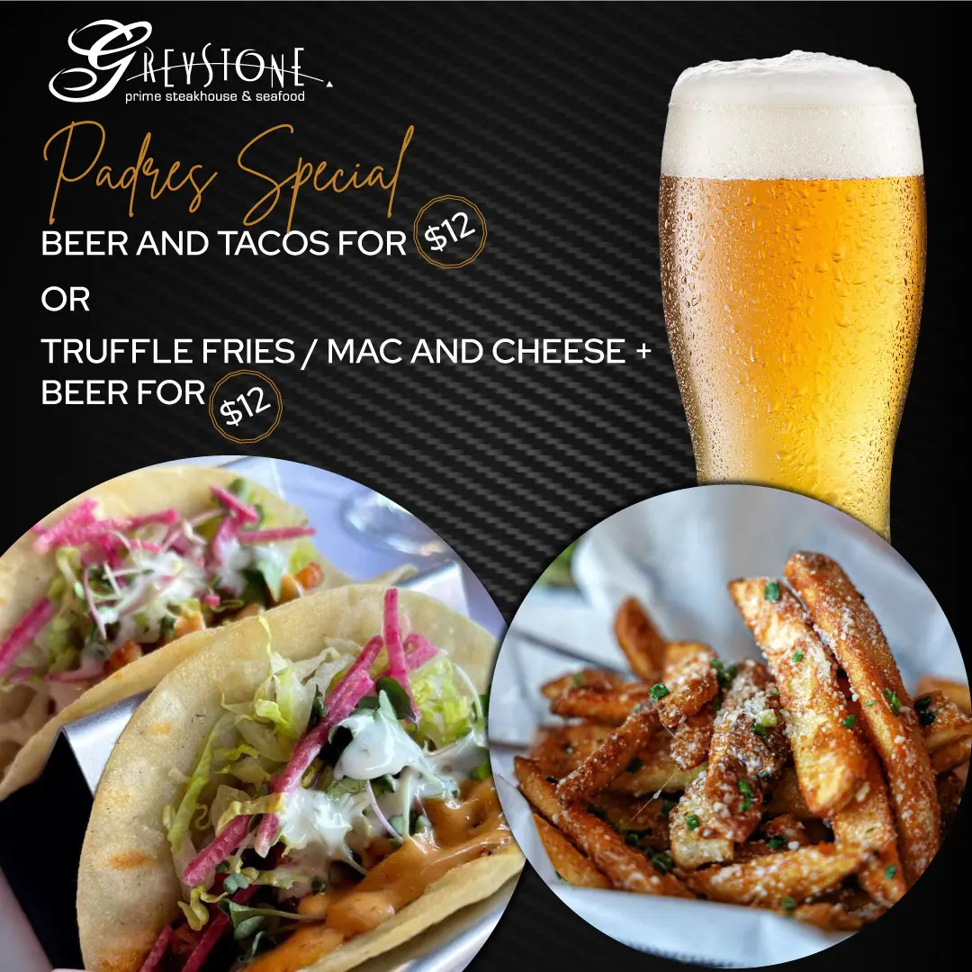 Savor the Game: Greystone Steakhouse Padres Specials for Home Game Days
